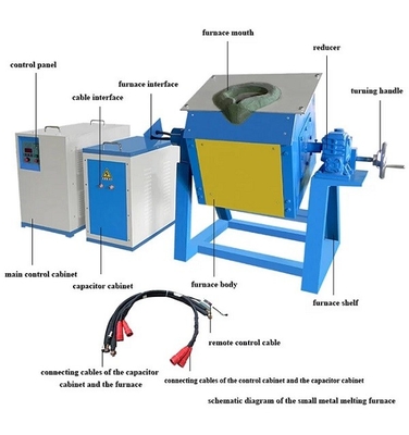 Industrial Intermediate Frequency 45KW Induction Melting Furnace Bronze Brass Alloy